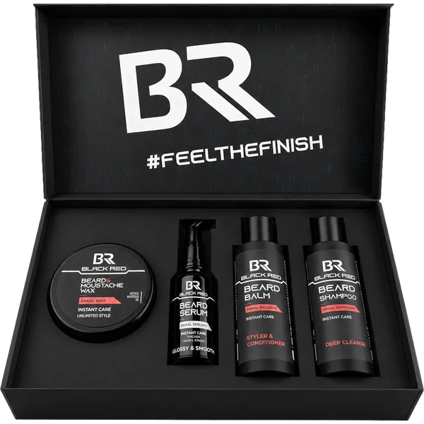 Beard Care Set — Black Red