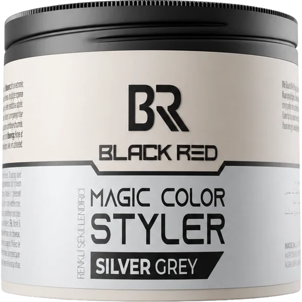 Magic Color Wax Silver Grey — Black Red