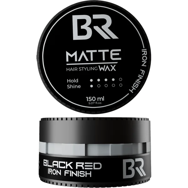 Matte Hair Styling Iron Finish Wax — Black Red
