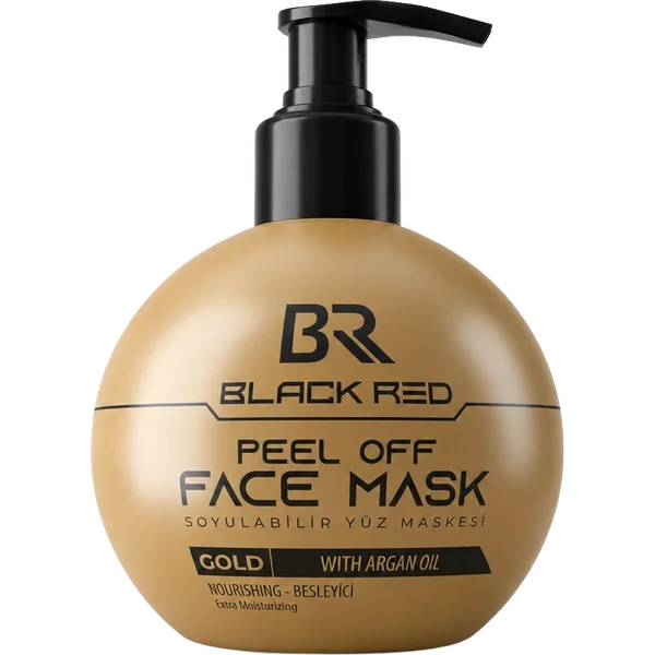 Peel Off Face Mask Gold With Argan Oil — Black Red