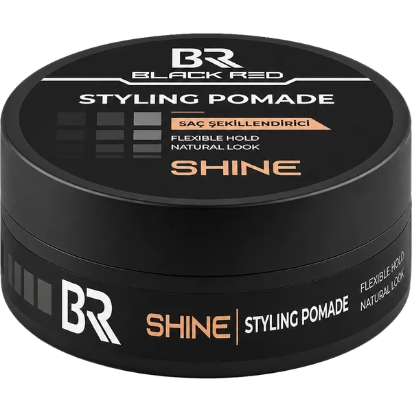 Styling Pomade Wax Shine — Black Red