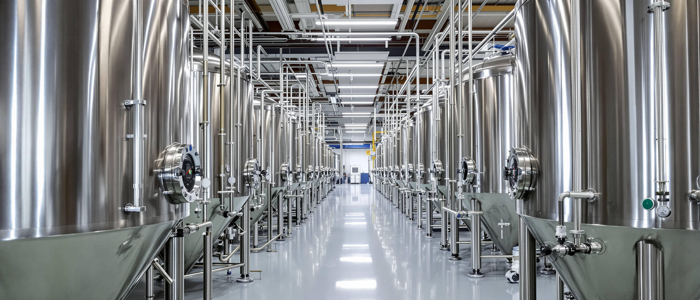 Industrial mixing tanks used for cosmetic batching at Dora Kozmetik